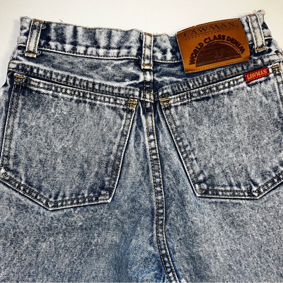 Lawman Group International Vintage High Waist Acid Wash Jeans Sz 5 - Picture 13 of 16